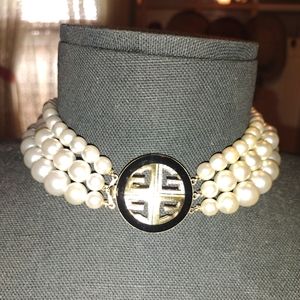 1979 Givenchi 3 strand gold ,pearl necklace
